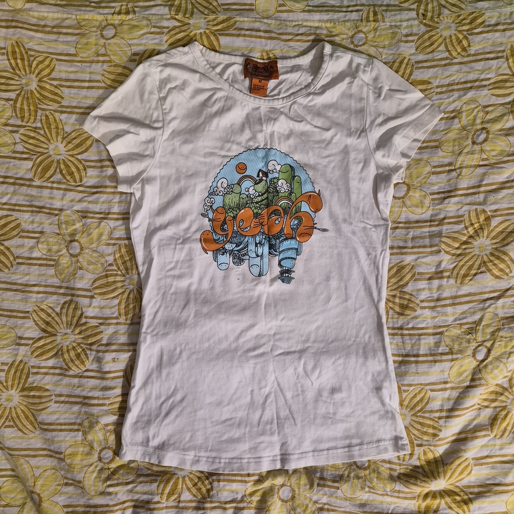 Juicy Couture White T-Shirt with Orange Label
